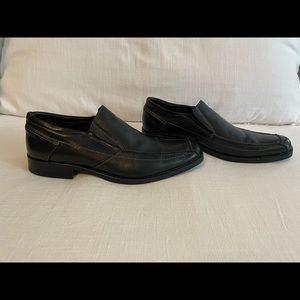 Mens Bottesini Black Leather Loafer Shoes